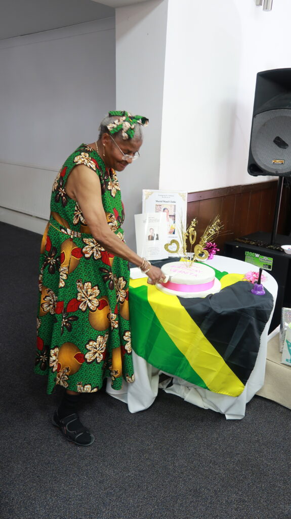 Vernita presenting her Birthday cake
